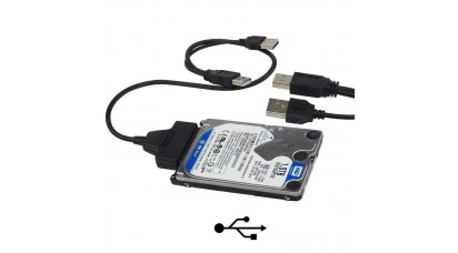 USB 2.0 to SATA 22 Pin 7+15 Pin Adapter