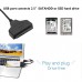 USB 2.0 SATA 22 პინი 7+15 პინიანი ადაპტერი