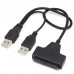 USB 2.0 SATA 22 პინი 7+15 პინიანი ადაპტერი