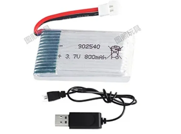 ლითიუმის ბატარეა 3.7V 800mAh 1s სიმძლავრე