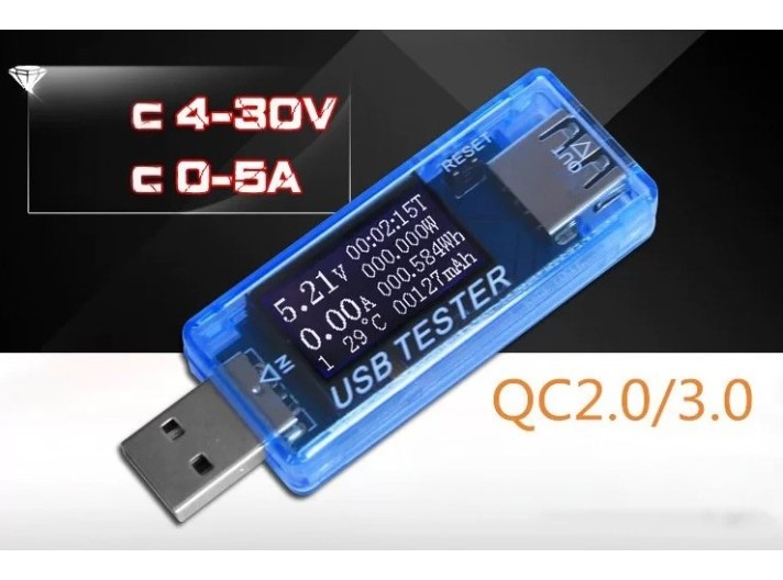 USB ძაბვის ტემპერატურის მრიცხველი