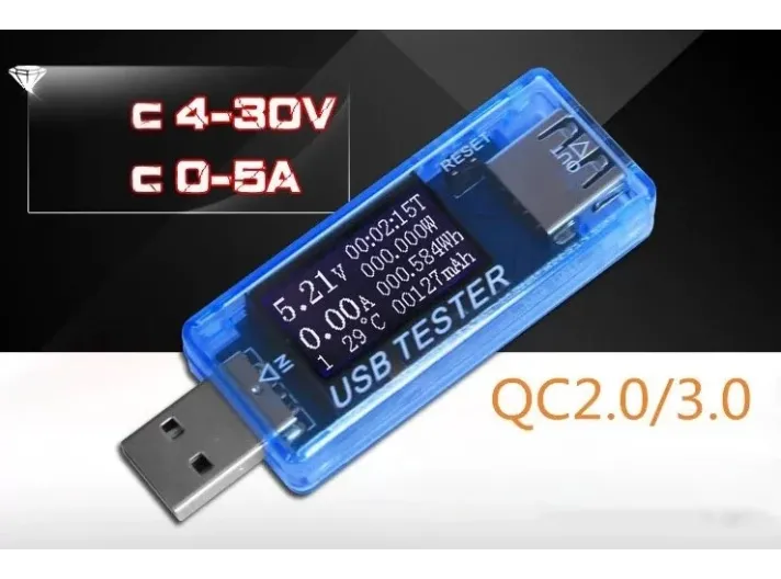 USB ძაბვის ტემპერატურის მრიცხველი