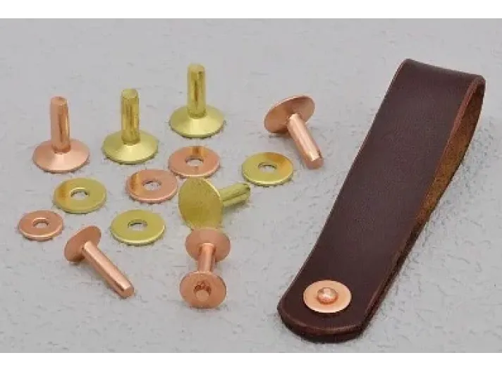 Rivets in yellow and red colors 10 pieces