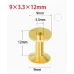 Rivets in yellow and red colors 10 pieces